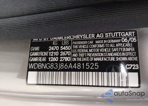 2006 Mercedes-Benz S 430 4Matic z USA, uszkodzony, nr VIN WDBNG83J86A481525